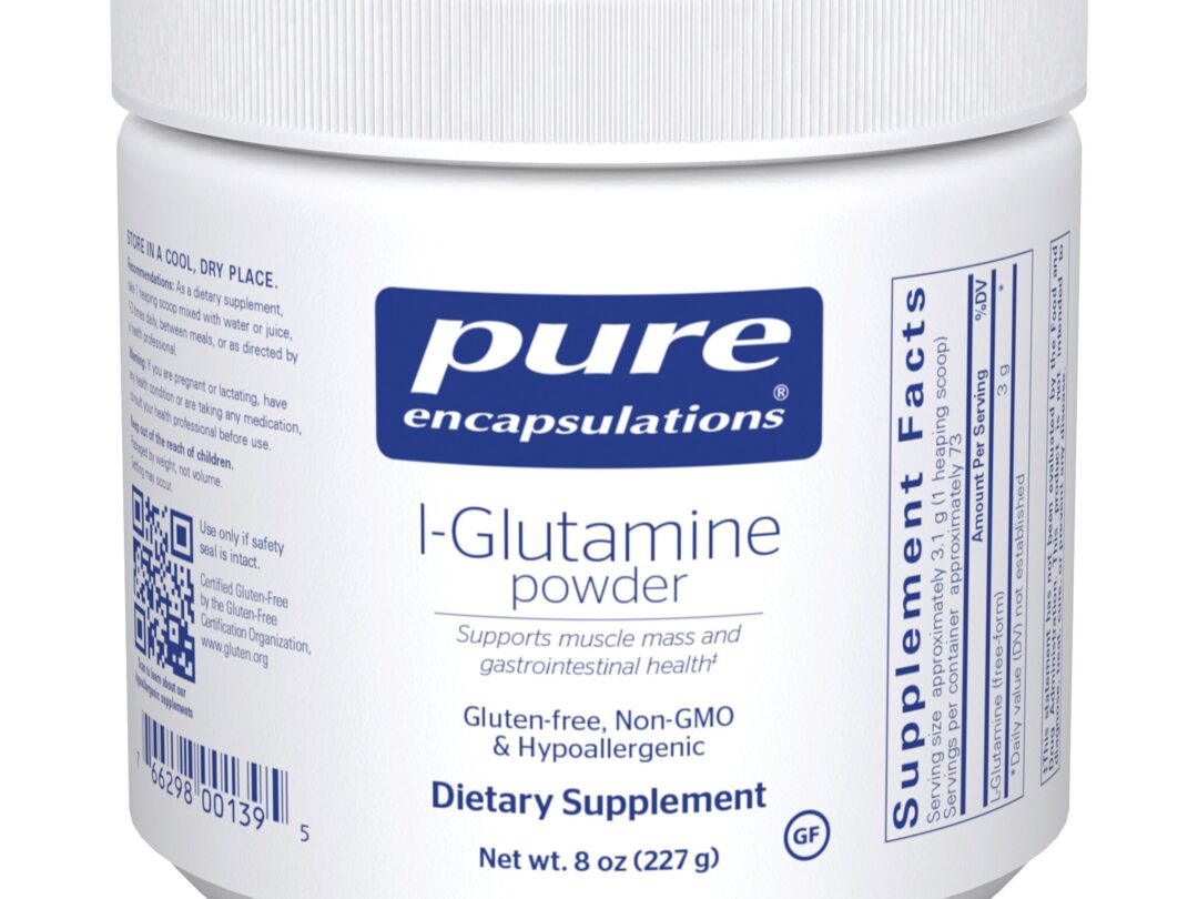 Pure Encapsulations L-Glutamine powder jar