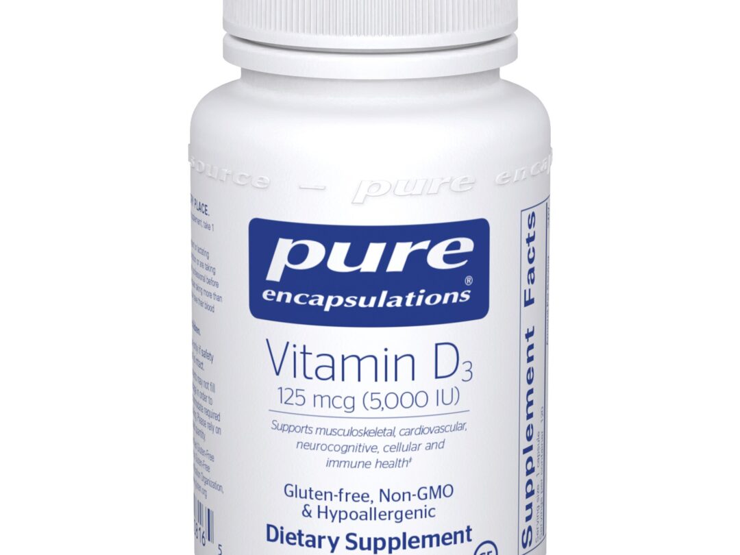 Bottle of Vitamin D3 dietary supplement