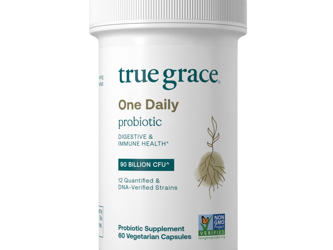 Bottle of True Grace One Daily probiotic