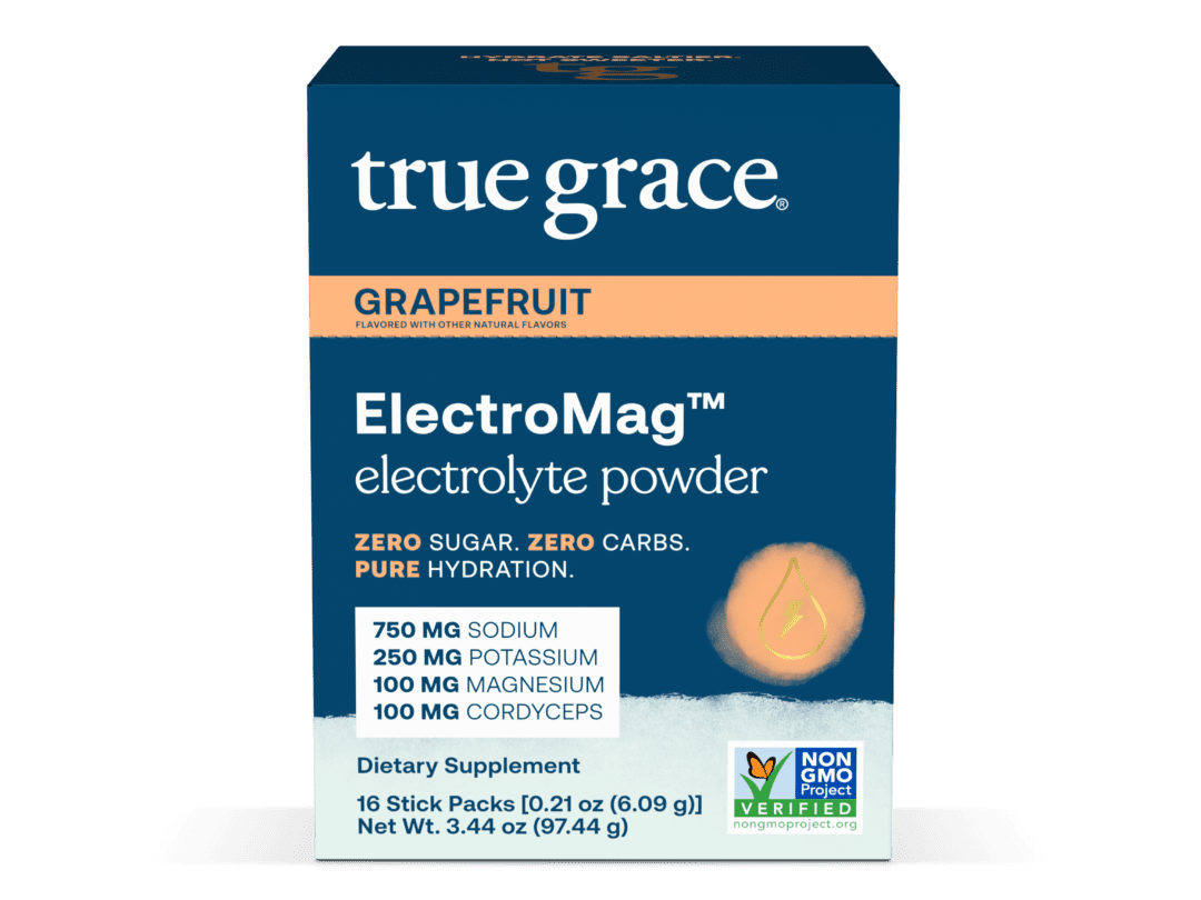 True Grace Grapefruit ElectroMag electrolyte powder box