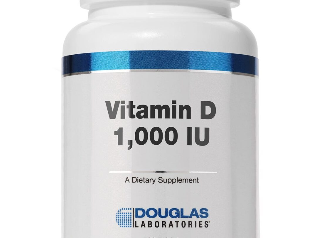 Bottle of Vitamin D 1,000 IU tablets