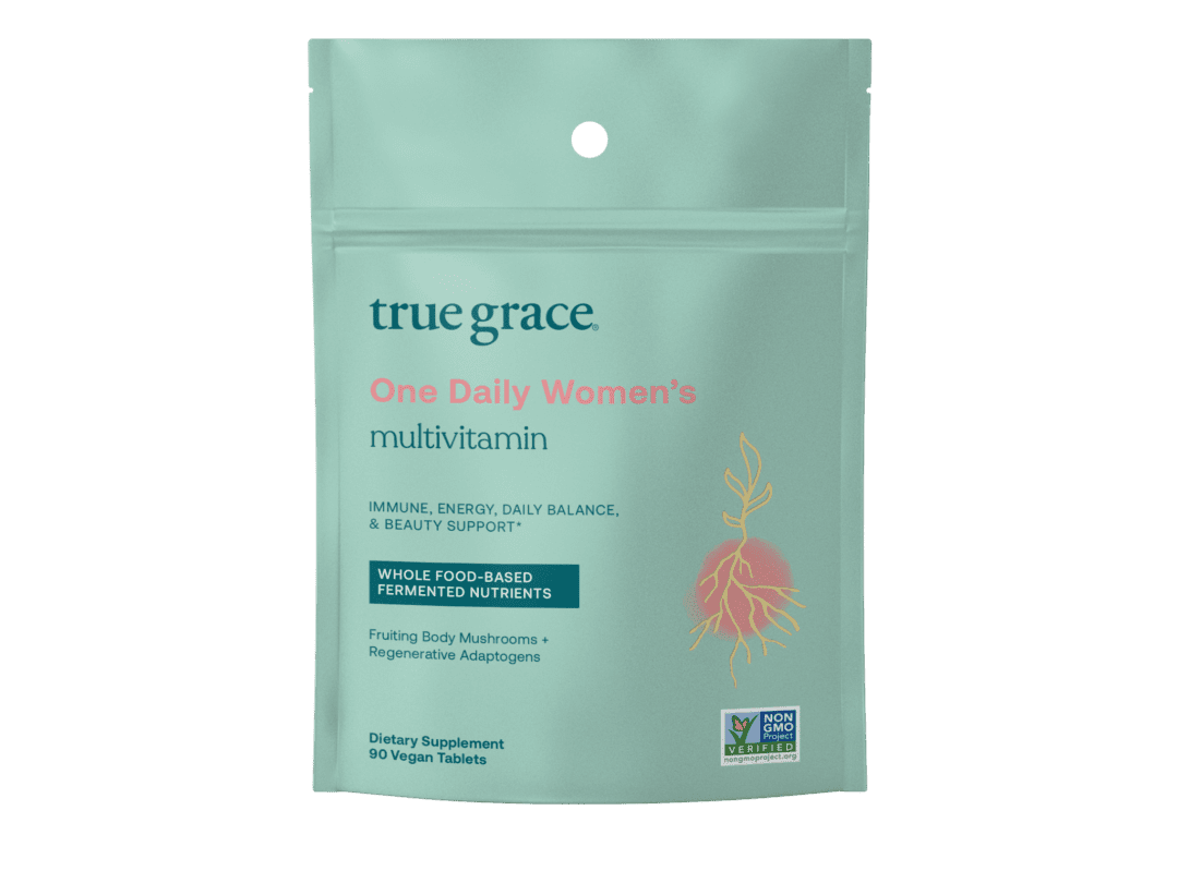 Mint green women's multivitamin pouch