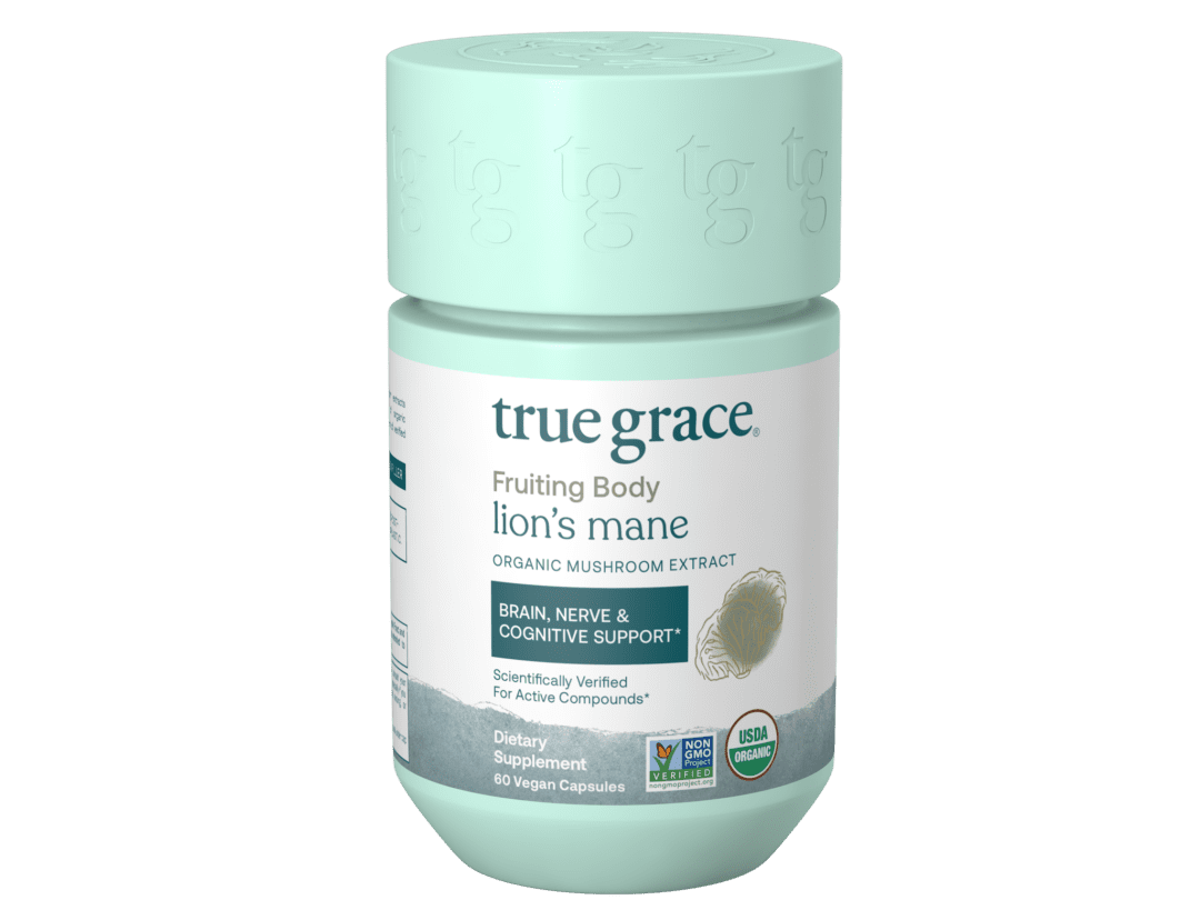 True Grace Lion's Mane supplement bottle