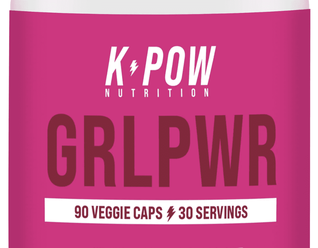 Pink GRLPWR female hormone support bottle