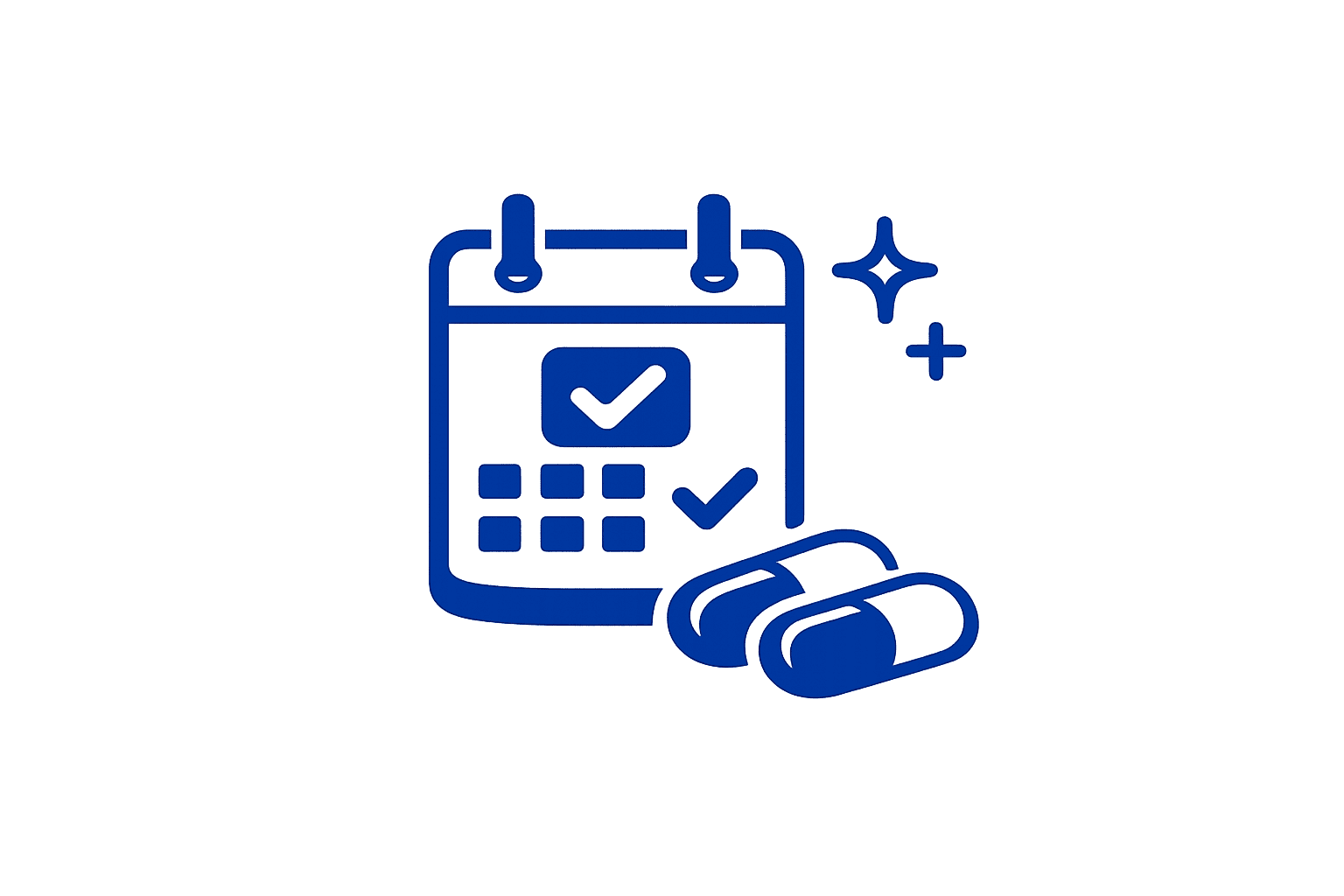 Calendar and capsules icon