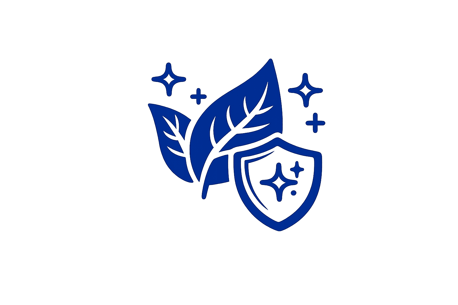 Leaves and shield icon