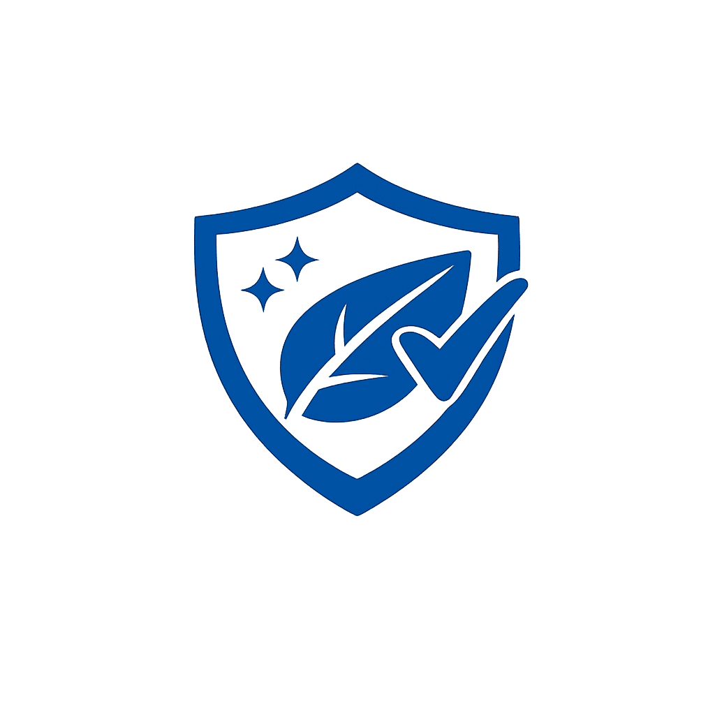 Shield with leaf and check mark icon