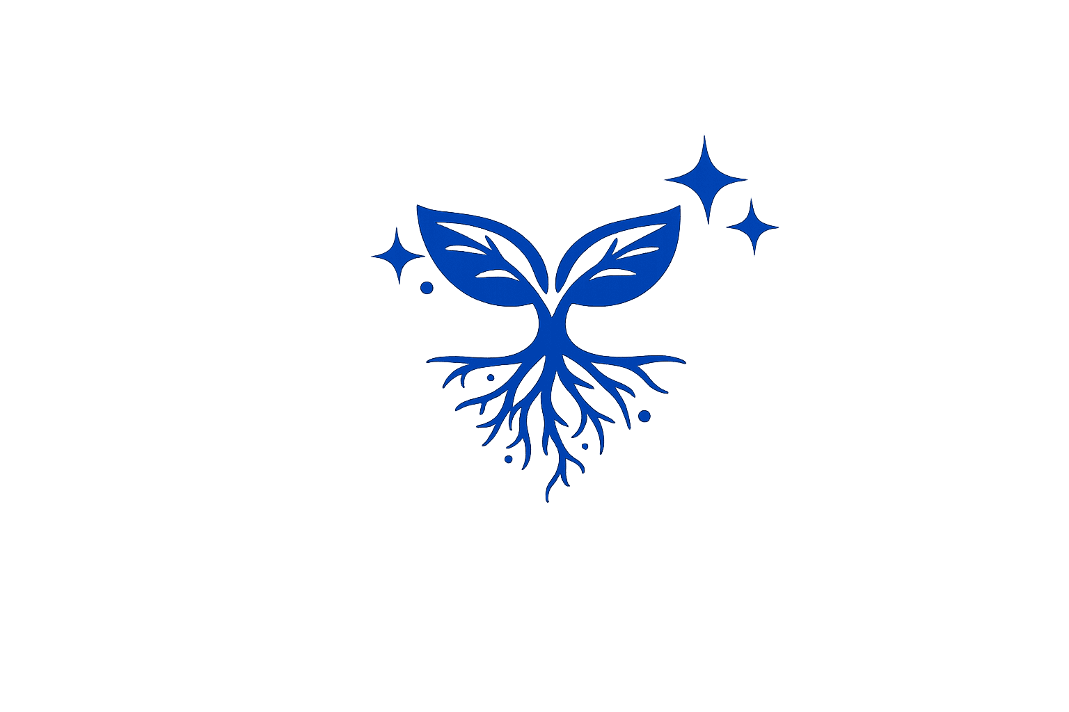 Plant with leaves and roots icon
