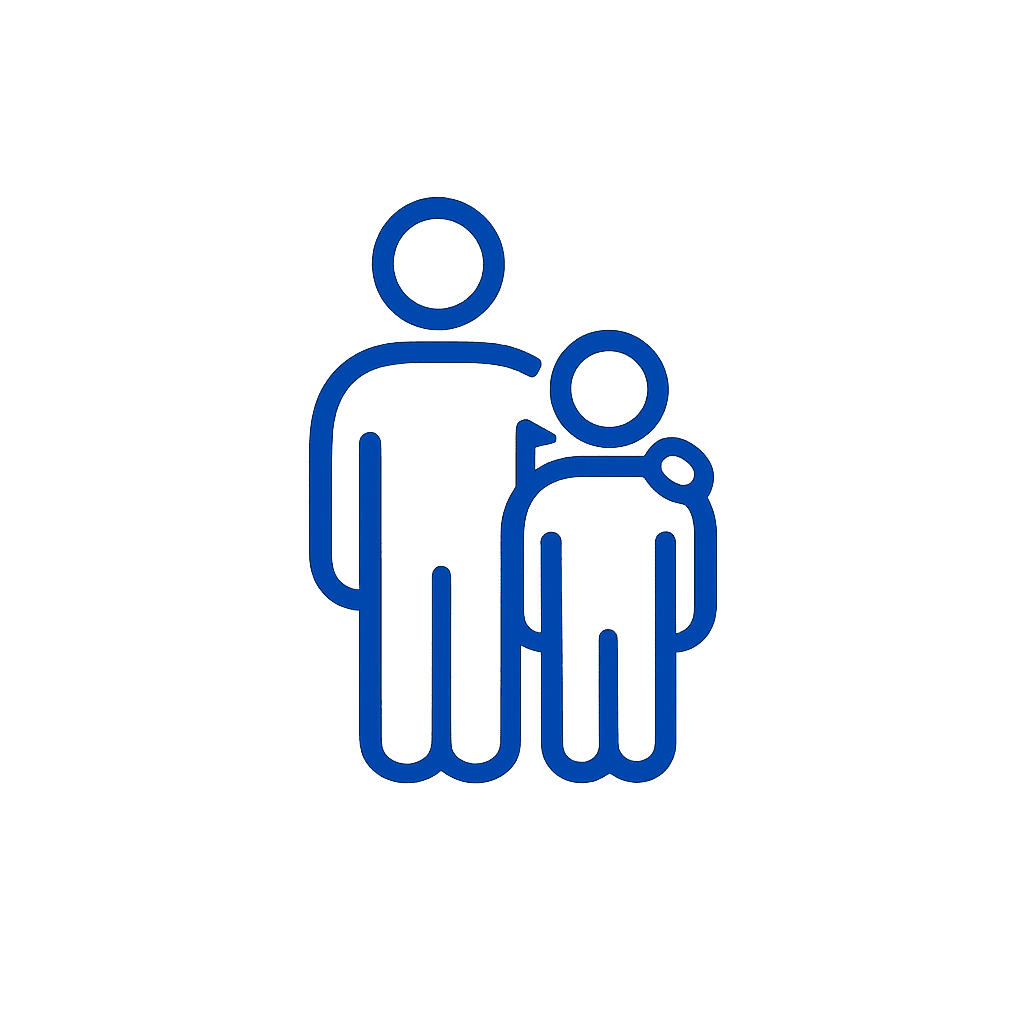 Adult and child icon
