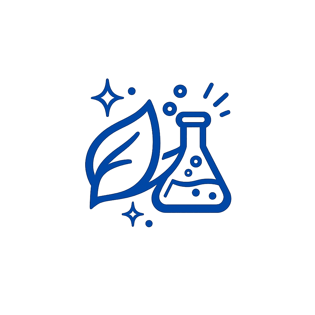 Leaf and laboratory flask icon