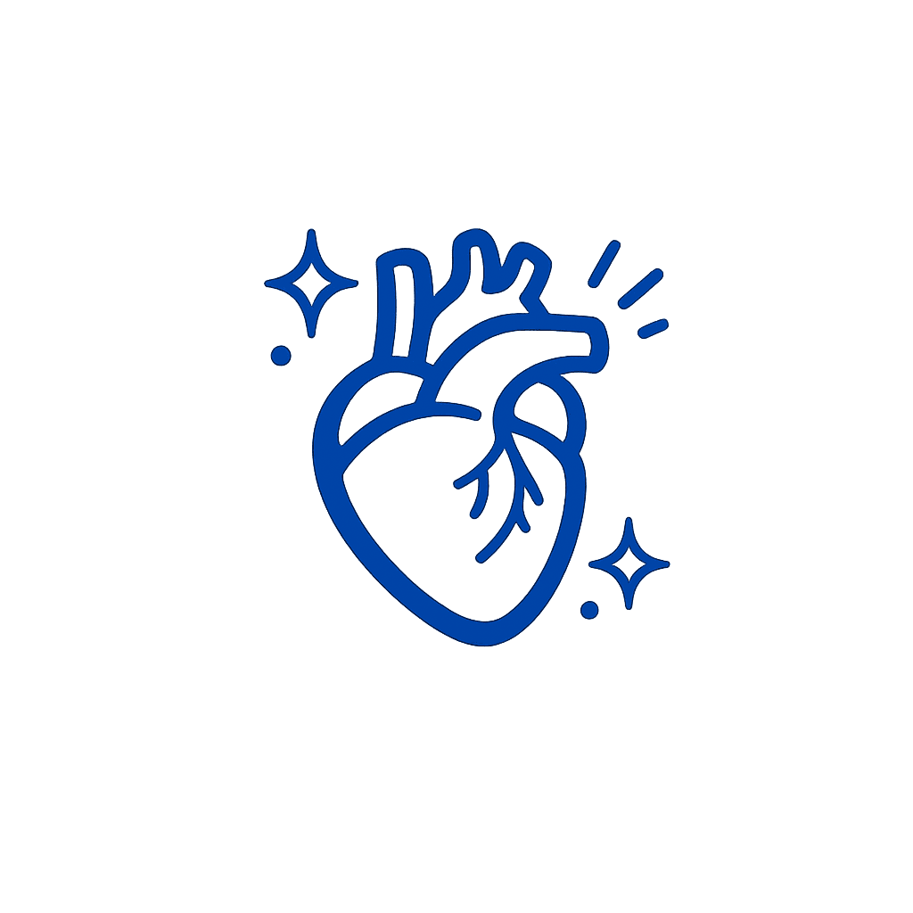Heart with sparkles icon