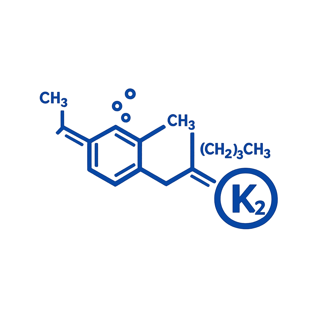 Chemical structure illustration labeled K2